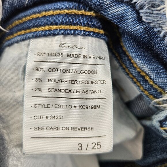 KanCan Shorts Womens 25 Distressed Denim Mid Rise Frayed Hem Raw Cut Casual - Picture 5 of 16